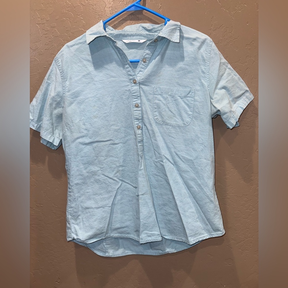 Riders by Lee Light Blue Casual Button Down Shirt